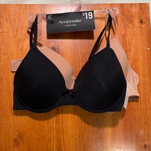 NWT 34C Ambrielle 2 pack Tshirt bras